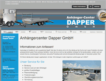 Tablet Screenshot of dapper-anhaenger.de